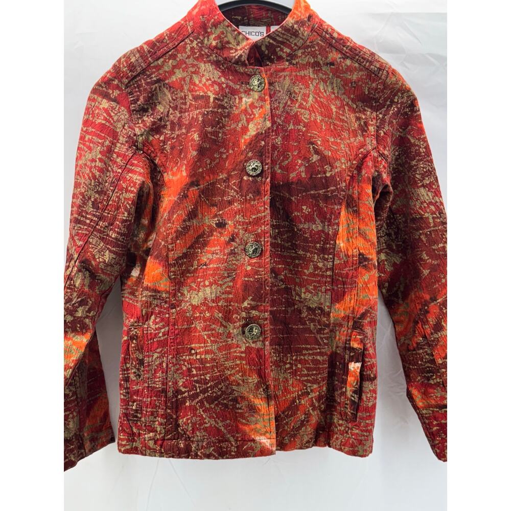 Rust, Red and brown women's Chico size 1 Button blazer